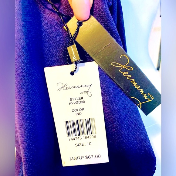 VIX PAULA HERMANNY GORGEOUS BEADED BIKINI NWT BOHO SUPER SEXY NAVY BLUE & GOLD - Picture 7 of 8